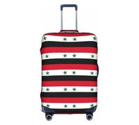 AYYQWE Funda universal para maleta con estampado de bandera de la República Árabe Siria, impermeable, elástica, para viajes de negocios, protector de equipaje, blanco, M, Organizador de bolsas