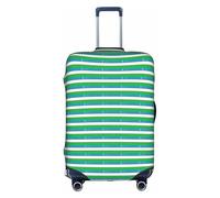 AYYQWE Funda universal para maleta con estampado de bandera de la República de Uzbekistán, impermeable, elástica, para viajes de negocios, protector de equipaje, White, S, Organizador de bolsas
