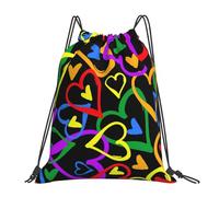 AYYQWE Gay Pride - Mochila deportiva con estampado de arcoíris para adultos, ligera, plegable, con cordón, reutilizable, para viajes, yoga