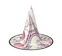 AYYQWE Gorro unisex con estampado de la Torre de París y una bicicleta, para fiesta de carnaval, cosplay, fiesta de máscaras, celebraciones