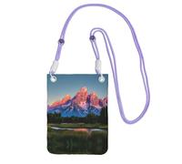 AYYQWE Grand Teton National Park - Bolso cruzado delgado para teléfono, multiusos, para viajes, correr, uso diario, Purple, Talla única