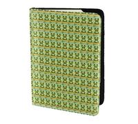AYYQWE Green Frog Print - Funda tipo cartera para pasaporte, documentos de viaje, elegante, segura y ligera, Black, Talla única