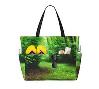 AYYQWE Green Nature Print - Bolsa de viaje ligera para mujer y hombre, de gran capacidad, para vacaciones, picnic al aire libre