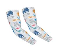AYYQWE Hockey Elements - Mangas de brazo refrescantes con estampado creativo, protección solar UV, cómodas, transpirables, deportes, actividades de ocio