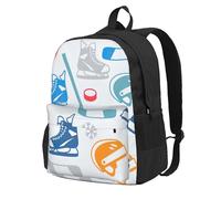 AYYQWE Hockey Elements - Mochila de gran capacidad con estampado creativo, resistente al agua, para senderismo, camping, pícnics