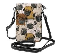AYYQWE Imagen De Pug Print - Mini bolso bandolera para mujer, ligero, a la moda, viajes, regalo diario