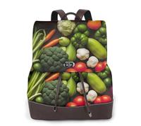 AYYQWE Introducción de varias verduras con estampado de verduras para mujer, mochila elegante y versátil, para ir de compras, para uso diario, viajes, trabajo
