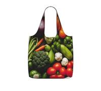 AYYQWE Introducción de varias verduras con impresión plegable y reutilizable para viajes, gimnasio, mochila, viajes, camping