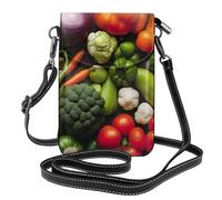 AYYQWE Introducción de varias verduras estampadas para mujer, mini bolso de hombro cruzado para teléfono, ligero, a la moda, viajes, regalo diario