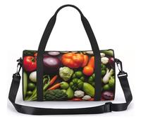 AYYQWE Introducción de varios vegetales con estampado de bolsa deportiva para adultos, mochila de viaje ligera para uso diario, camping, yoga, fitness