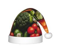 AYYQWE Introducción de varios vegetales con estampado de sombrero de Navidad para adultos, para fiestas de Navidad, Año Nuevo, celebraciones de temporada
