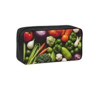 AYYQWE Introducción de varios vegetales con impresión espaciosa para bolígrafos, gran capacidad, papelería, oficina, viajes, bolsa organizadora