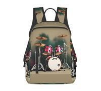 AYYQWE Jazz Drum Print - Mochila unisex ligera para viajes, casual, viajes, viajes, trabajo, senderismo, mochila de día