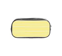 AYYQWE Lemon Zest - Estuche organizador transparente para artículos de papelería, diseño de rayas amarillas, para escuela, viajes, oficina