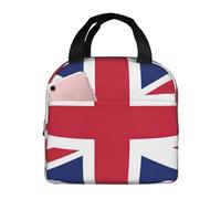 AYYQWE Lonchera moderna con estampado de bandera del Reino Unido, para estudiantes, camping, picnic, comida, se mantiene fresca y sabrosa