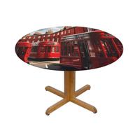 AYYQWE Mantel redondo con estampado de calle Londres rojo para comedor, cocina, boda, fiesta, exterior e interior