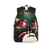 AYYQWE Mochila casual ligera y cómoda con estampado de tambor de jazz, unisex, senderismo, gimnasio, camping, trabajo al aire libre