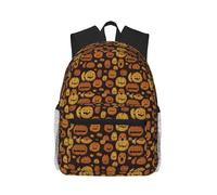 AYYQWE Mochila casual unisex con estampado de calabaza de Halloween, ligera, resistente al agua, viajes de fin de semana, viajes al aire libre