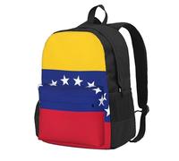 AYYQWE Mochila de gran capacidad con estampado de la bandera de Venezuela, resistente al agua, senderismo, camping, pícnics