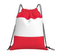 AYYQWE Mochila deportiva con estampado de bandera austriaca para adultos, ligera, plegable, con cordón, reutilizable, para viajes, yoga