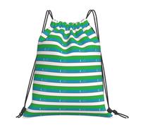 AYYQWE Mochila deportiva con estampado de bandera de la República de Uzbekistán para adultos, ligera, plegable, con cordón, reutilizable, para viajes, yoga