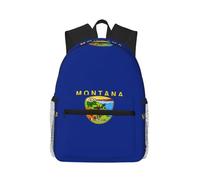 AYYQWE Mochila informal unisex con estampado de bandera del estado de Montana, ligera, resistente al agua, viajes de fin de semana, viajes al aire libre