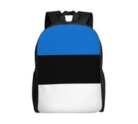 AYYQWE Mochila unisex con estampado de bandera de Estonia con doble hombro, mochila ligera de viaje para aventuras al aire libre