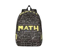 AYYQWE Mochila unisex con estampado de matemáticas para escuela, ligera, doble bolsa de hombro, viajes, uso diario, Black, M, Mochilas rucksack