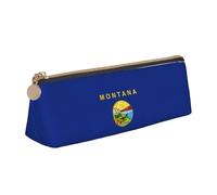 AYYQWE Montana State Flag Print - Estuche triangular de gran capacidad con cremallera para bolígrafos, maquillaje, escuela, universidad, White, Talla única