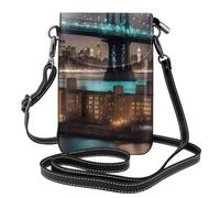 AYYQWE New York Manhattan Bridge Night Print - Mini bolso de hombro para mujer, ligero, moderno, viajes, regalo diario