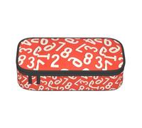 AYYQWE Numbers Arts Print - Estuche versátil para estudiantes, 8.3 x 2 x 3.7 pulgadas, bolsa de almacenamiento, uso escolar y oficina, Black, Talla única