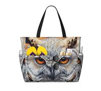 AYYQWE Owl Beliefs - Bolsa de playa con estampado de búho, elegante, reutilizable, ligera, para gimnasio, picnic, camping, mujeres y hombres