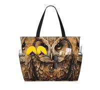 AYYQWE Owl Beliefs - Bolsa de playa con estampado de búho, elegante, reutilizable, ligera, para gimnasio, picnic, camping, mujeres y hombres