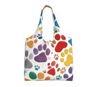 AYYQWE Paw Prints Art 1 - Bolsa de lona extragrande para uso diario, compras, viajes, fin de semana, escapadas