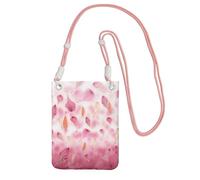 AYYQWE Pink Petals. Bolso cruzado delgado para teléfono, multiuso, para viajes, correr, uso diario, Pink, Talla única