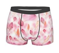 AYYQWE Pink Petals. Calzoncillos tipo bóxer ligeros y cómodos para hombre, para cualquier ocasión, Negro, XL