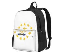 AYYQWE Rhode Island State Flag Print Mochila de gran capacidad, resistente al agua, senderismo, camping, picnic, viajes, esenciales