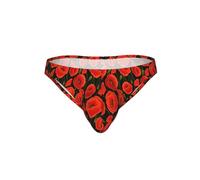 AYYQWE Ropa interior transpirable con estampado de flores de amapola para hombre, ropa interior para fitness, playa, vacaciones, descanso, Negro, M