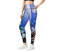 AYYQWE Shark Swim Under The Sea Print - Pantalones de yoga para mujer, holgados, ropa de gimnasio, correr y uso diario casual para entrenamiento, Negro, S