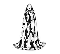AYYQWE Silhouettes Of Martial Arts - Capa con capucha para carnaval, disfraz de cosplay para festivales, eventos al aire libre