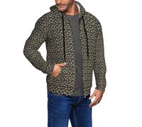 Ayyqwe Sudadera con capucha para hombre, diseño de rompecabezas de concienciación sobre el autismo, diseño de corazón, suave, casual, para exteriores, ropa de calle de moda, Negro, L