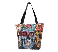 AYYQWE Sugar Skulls - Bolso bandolera de verano con estampado de calaveras para playa, viajes, compras, gimnasio, senderismo, fiestas y eventos