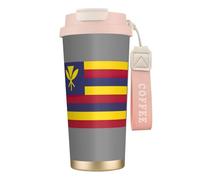 AYYQWE Taza de viaje de acero inoxidable con diseño de bandera del Reino de Hawái, para café, té, agua, bebidas frías y calientes, uso diario
