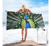 AYYQWE Toalla ligera con estampado de pavo real fresco para hombres y mujeres, viajes, playa, camping, senderismo, yoga, natación y deportes