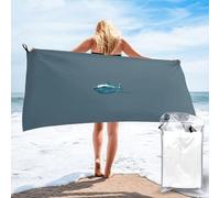 AYYQWE Toalla ligera con estampado de tiburón azul para hombres y mujeres, viajes, playa, camping, senderismo, yoga, natación y deportes