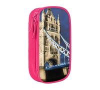 AYYQWE Tower Bridge in London - Estuche práctico con múltiples compartimentos, para oficina, viajes, escuela, arte, suministros diarios, Pink, Talla única, Bolsillo para el paquete