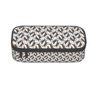 AYYQWE Trotting Retrievers - Estuche versátil para estudiantes, 21 x 5 x 9,4 cm, bolsa de almacenamiento, uso escolar y oficina, Black, Talla única