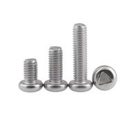 AYYSSM 100 Uds M3 304 Tornillos antirrobo de Acero Inoxidable triángulo Interior Tornillo de Cabeza Redonda Triangular(M3x4)