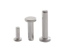 AYYSSM Remaches sólidos de Acero Inoxidable 304 Remache de Cabeza Plana M2-M6(16mm,M6 (5Pcs))
