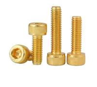 AYYSSM Tornillos de Cabeza Hueca Dorada de Titanio Chapado(10mm,M6 (10Pcs))